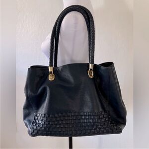 ⭐Cole Haan Navy Woven Tote Bag